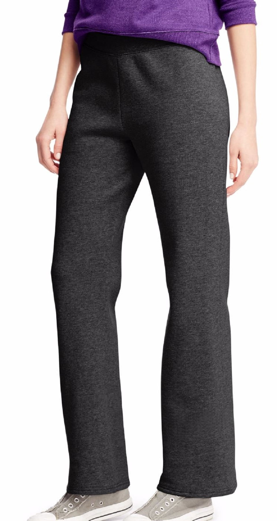 Women's Comfortblend Fleece Sweatpants (X-Large, Ebony) - Walmart.com