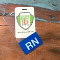 thumbnail image 5 of Clear Blue "RN" Badge Buddy - Heavy Duty Vertical Badge Buddies for Registered Nurses - Spill & Tear Proof Cards - 2 Sided - Quick Role Identifier ID Tag Backer by Specialist ID, 5 of 8
