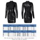 thumbnail image 2 of Vestido Amoldeado Al Cuerpo Vestido ajustado de mujer de manga larga plisado de noche PU Mini vestido Clubwear (Negro M) Ygjytge para Mujer Negro T L, 2 of 9