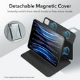 thumbnail image 4 of ESR Hybrid Case Compatible with iPad Pro 11 Inch (2022/2021), iPad Pro 11 Case with Pencil Holder, Detachable Magnetic Cover, Vertical Stand, Rebound 360 Series, Black, 4 of 8