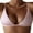Pink, variant on Women Halter Bikini Top Sexy Triangle Padded Push Up V-Neck Solid Spaghetti Strap Swim Tops