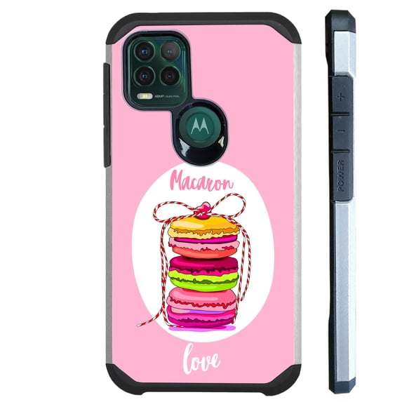 Compatible with Motorola Moto G Stylus 5G (2021) Hybrid Fusion Guard Phone Case Cover (Macaron Love)