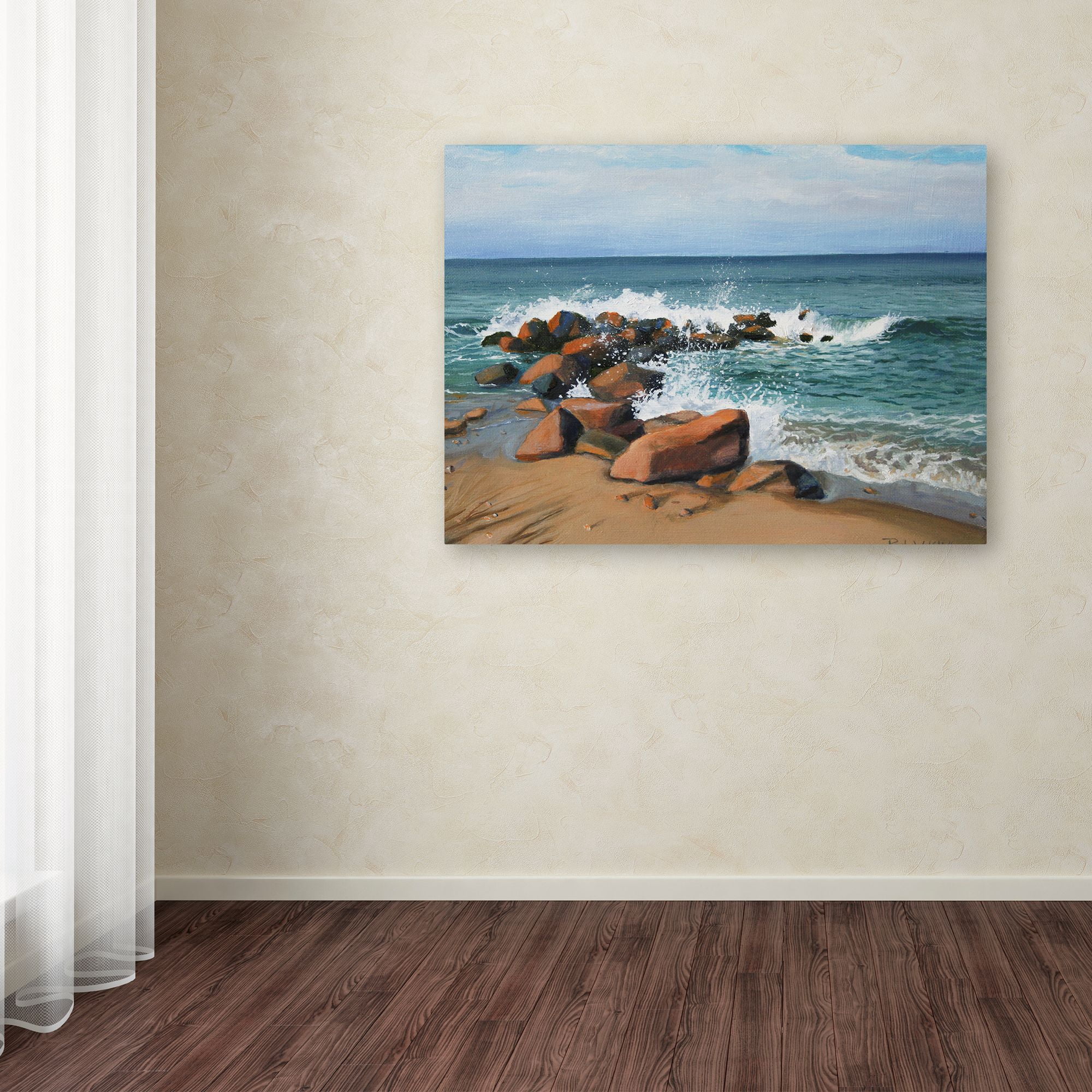 Trademark Fine Art 'Block Island Wave' Canvas Art by Paul Walsh