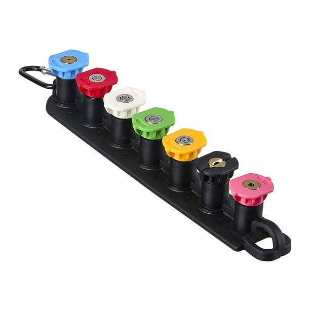 Pressure Washer Tips, Power Washer Nozzle Tips, Multiple Degrees, 1/4 Quick Connect 7 Hole Base