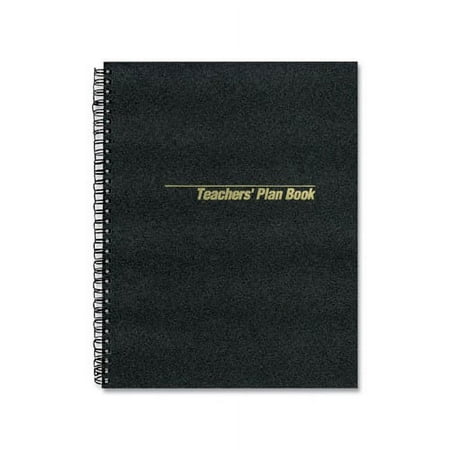 Teacher's Plan Book 40-Week Period, 11 x 8-1/2, Black, 112 Pages