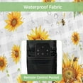 thumbnail image 4 of Outdoor TV Cover 40 to 43 Inches, Vintage Sunflower Bee Gray Plaid Country Farmhouse Waterproof and Weatherproof TV Cover with Remote Control Pocket, Flat Screen TV Cover Protector for Outside TV, 4 of 6