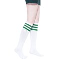 thumbnail image 5 of Knee High Socks for Women – 4 Pairs Solid & Striped Color Cotton Long Socks, Size 6-10, 5 of 13