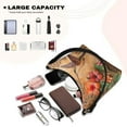 thumbnail image 5 of Kuiaobaty Hummingbird Print Shoulder Purse for Women, Vintage Hibiscus Print Leather Underarm Sling Bag with Zipper Closure, Durable Casual Hobo Purse Tote for Travel, 5 of 7