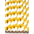 thumbnail image 2 of Pack of 300 Gold Foil Swirls Biodegradable 4-Ply Paper Drinking Straws (Compostable, Non-toxic, BPA-free), 2 of 2