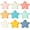 Pastel, variant on Koldwater 108 Pcs Star Cutouts Paper Boho Classroom Decor Bulletin Board Stars Assorted Colors Die Cut for Teachers DIY Craft Projects Office School Chalkboard Wall Decor(3.5 Inch)