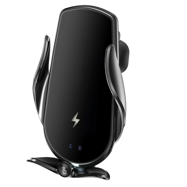 Wireless Car Charger Mount for Car Vent 15W Qi Fast Charging Auto- Clamping Car Hands Phone Holder Mount for Smartphone Compatible with Ios & Android