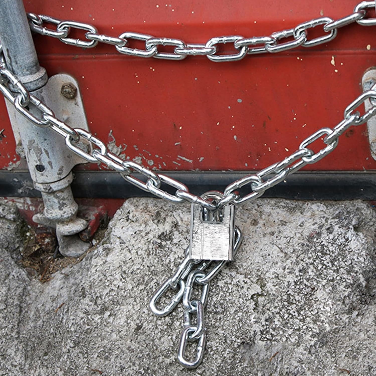 31.5 inch/0.8 Meter Bicycle Chain Lock,Security Chain Lock,Bike Chain Lock,Stainless Steel Chain with Anti-Cut Padlock and Key for Door, Fence, Scooter Lock, Anti-Theft Protection
