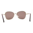 thumbnail image 4 of Womens Pop Color Lens Classic Metal Rim Butterfly Sunglasses Gold Brown, 4 of 4