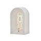 thumbnail image 1 of Lámpara de escritorio - Diseño único con puertas que se abren y cierran - Luz de noche decorativa para dormitorio, mesita de noche, regalo - Cables de carga USB (blanco), 1 of 4