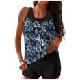 thumbnail image 3 of FDGIU ‌2025 Trendy Women's Floral Tankini Swimwear Set, Modest Athletic Bathing Suit with Shorts, Tummy Control Two Piece Swimsuits for Beach & Pool;High Waisted Swimsuit, 3 of 5