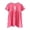 Hot Pink, variant on little Girl Dresses Cute Floral Print Crewneck Short Sleeve Girls Pageant Dress