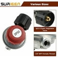 thumbnail image 2 of 0-20 PSI Adjustable High Pressure Propane Regulator Valve Kit, QCC1/Type1 Regulator Valve Kit with 1/8" NPT Male to 1/4" & 3/8" Male Flare Fitting, 1/4" & 5/16" Hose Barb Connector, 2 of 7