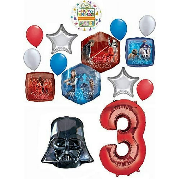 Star Wars Party Supplies 3rd Birthday The Last Jedi Balloon Bouquet Decorations