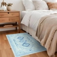thumbnail image 2 of Wondo 2x3 Entryway Area Rug, Washable Area Rug, Rugs for Bedroom, Kitchen Rugs, Vintage Boho Carpet, Soft Non-Slip, Low Pile Area Rug, Blue, 2 of 8