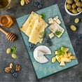 thumbnail image 5 of Peacock Cutting Board, Peacock Pattern on the Wall Nature Colorful Ornate Art Print, Decorative Tempered Glass Cutting and Serving Board, Small Size, Yellow Pale Blue, by Ambesonne, 5 of 5