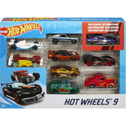 Hot Wheels Basic Car 9-Pack with Exclusive Car for Collectors & Kids