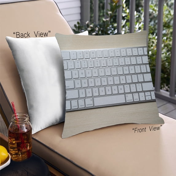 Ahgly Company Tech Electronics Outdoor Throw Pillow, 18 inch by 18 inch