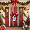thumbnail image 6 of CREATITOY 70.87×35.43 Inches 3D Christmas Bow Door Curtain - Decorative Cover for Front Door, Porch & Holiday Displays, 6 of 7
