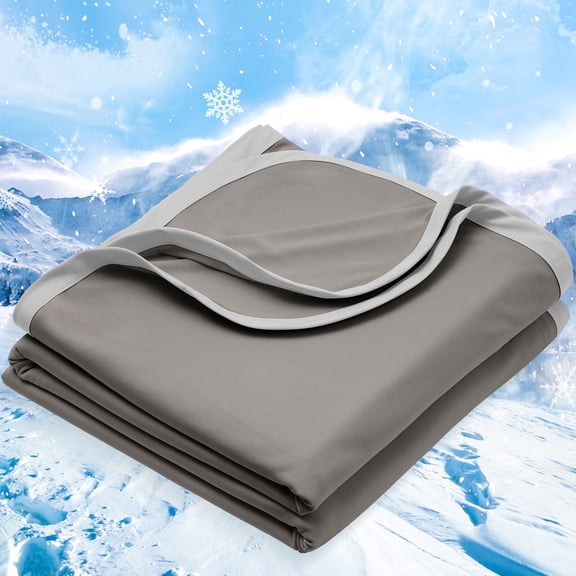 PHF Double Cooling Blanket for Hot Sleepers Queen Size, Arc-Chill Q-Max>0.5 with Double Cooling, Summer Blanket Absorbs Heat to Keep Cool All Night (Charcoal Grey, 90"x90")