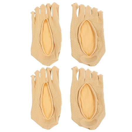 

2 Pairs Lady Thin Shallow Mouth Toe Socks Full Five Finger Socks Invisible Socks