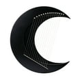 thumbnail image 1 of Lyre Harp, Portable Harp Strings Instrument, Wooden Harp, with Tuning Wrench Spare String Anti Slip Pad String Column Cover Wood Chips ,Moon Shape, 1 of 8