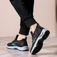 thumbnail image 4 of Zapatillas de running para hombre, deportivas, de senderismo, con punta redonda, con cordones, planas, antideslizantes, cómodas, de color liso, para tenis, 4 of 9