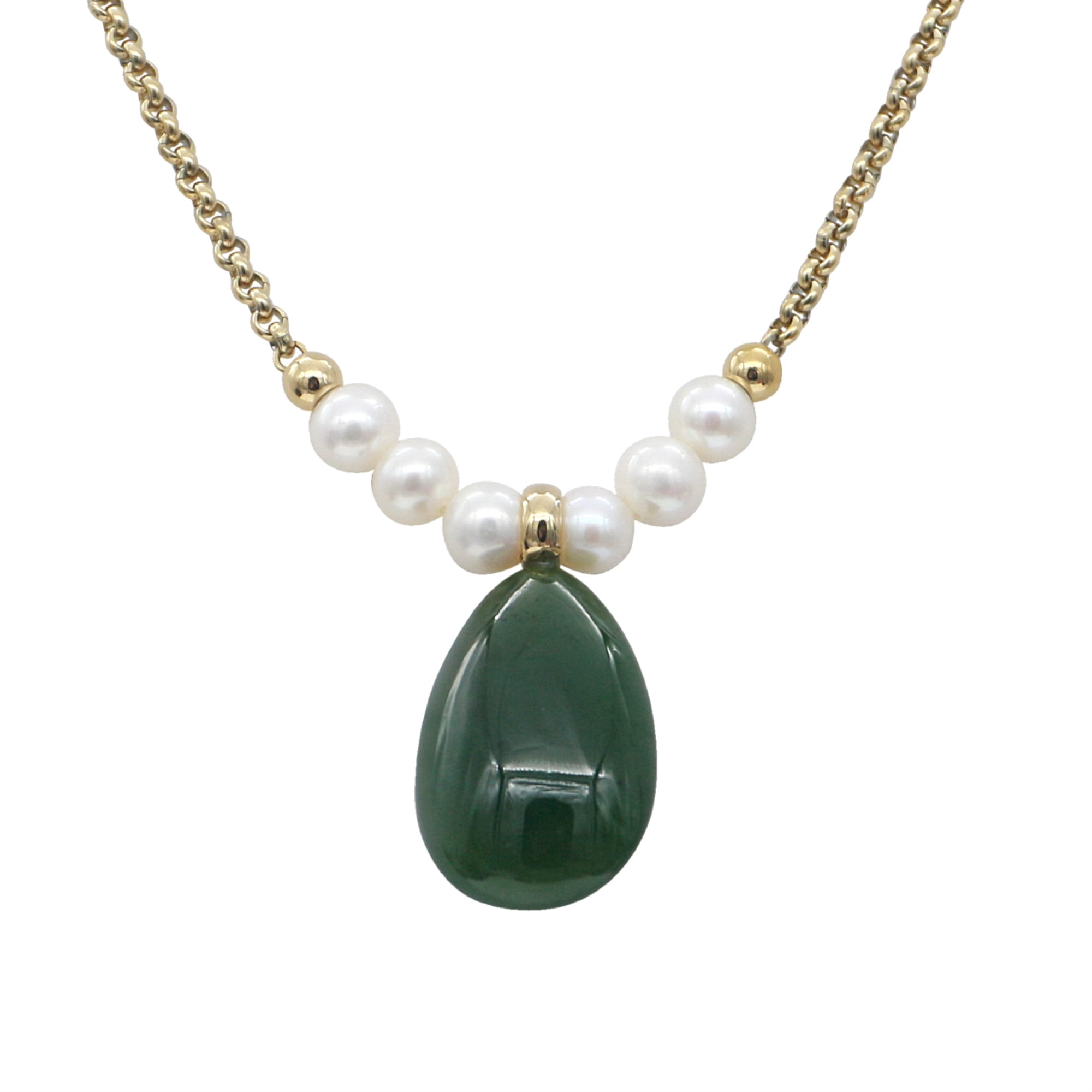 Jade Necklace 24K Gold Chain - Walmart 