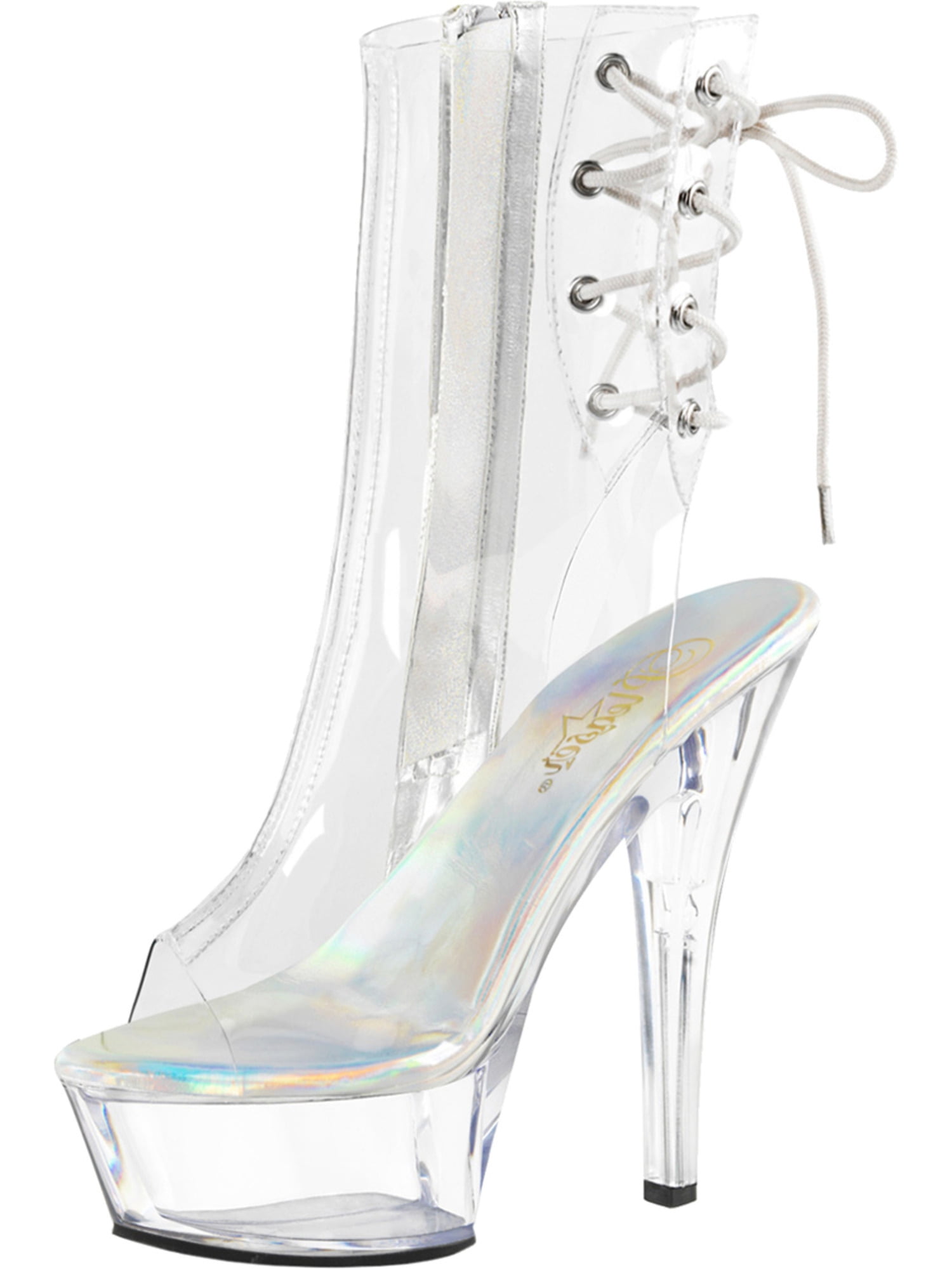 clear high heel shoes