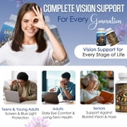Vision Max + 20/20 Eye Supplement Combo Pack – Lutein & Zeaxanthin for Blue Light Defense, Eye Strain & Macular Support, 60 Capsules