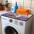 thumbnail image 3 of ZIATUBLES Corgi Lavender Washing Machine Dustproof Top Cover Water Resisitant Washer Dryer Top Protector Mat Versatile Home Laundry Room Kitchen Decor Accessories, 24 x 19.7 Inch, 3 of 7