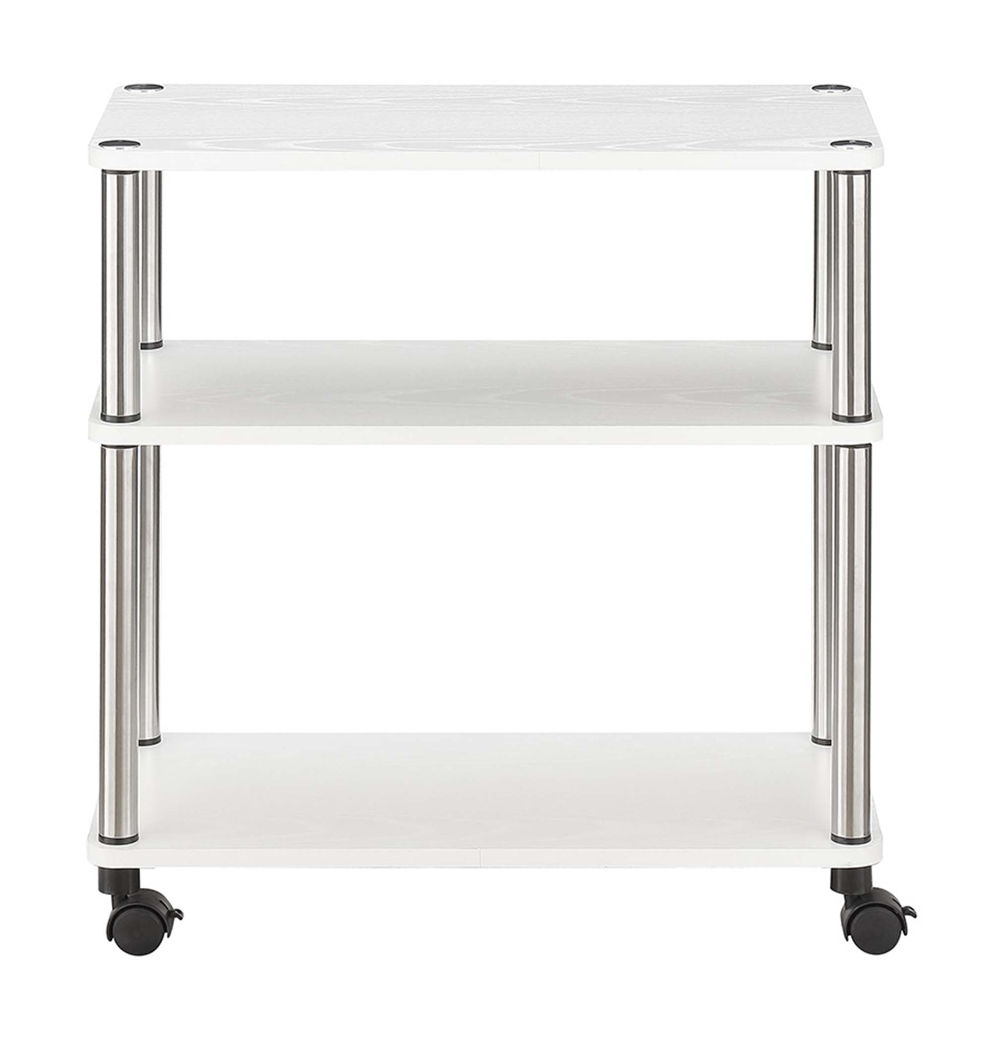Convenience Concepts Designs2Go 25 inches Tall 3 Tier Office Cart Caddy with Wheels, White