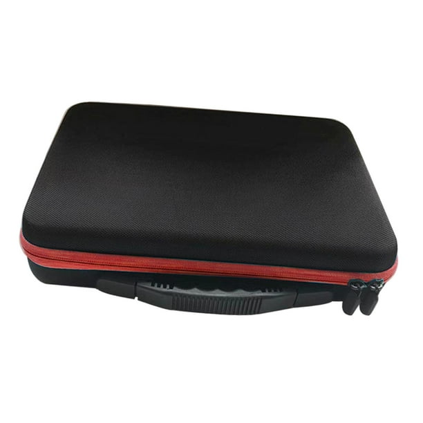 Bolsa de almacenamiento para bolas, caja de recolección, estuche organizador compacto profesional a prueba de golpes, estuche de almacenamiento de yoyo de 12 agujeros, bolsa protectora rojo