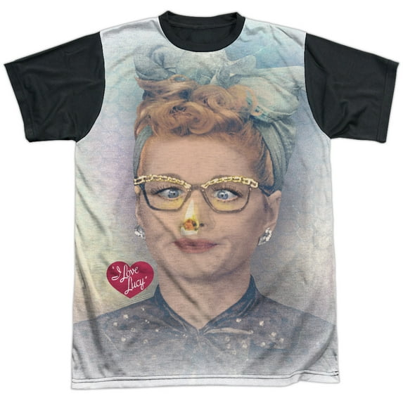 I Love Lucy - Oh Nose - Short Sleeve Black Back Shirt - Small