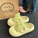 thumbnail image 4 of Moda bowknot plataforma flip flop para as mulheres 2023 verão praia não deslizamento cunha chinelos mulher sola grossa clipe toe slides sandálias, 4 of 7