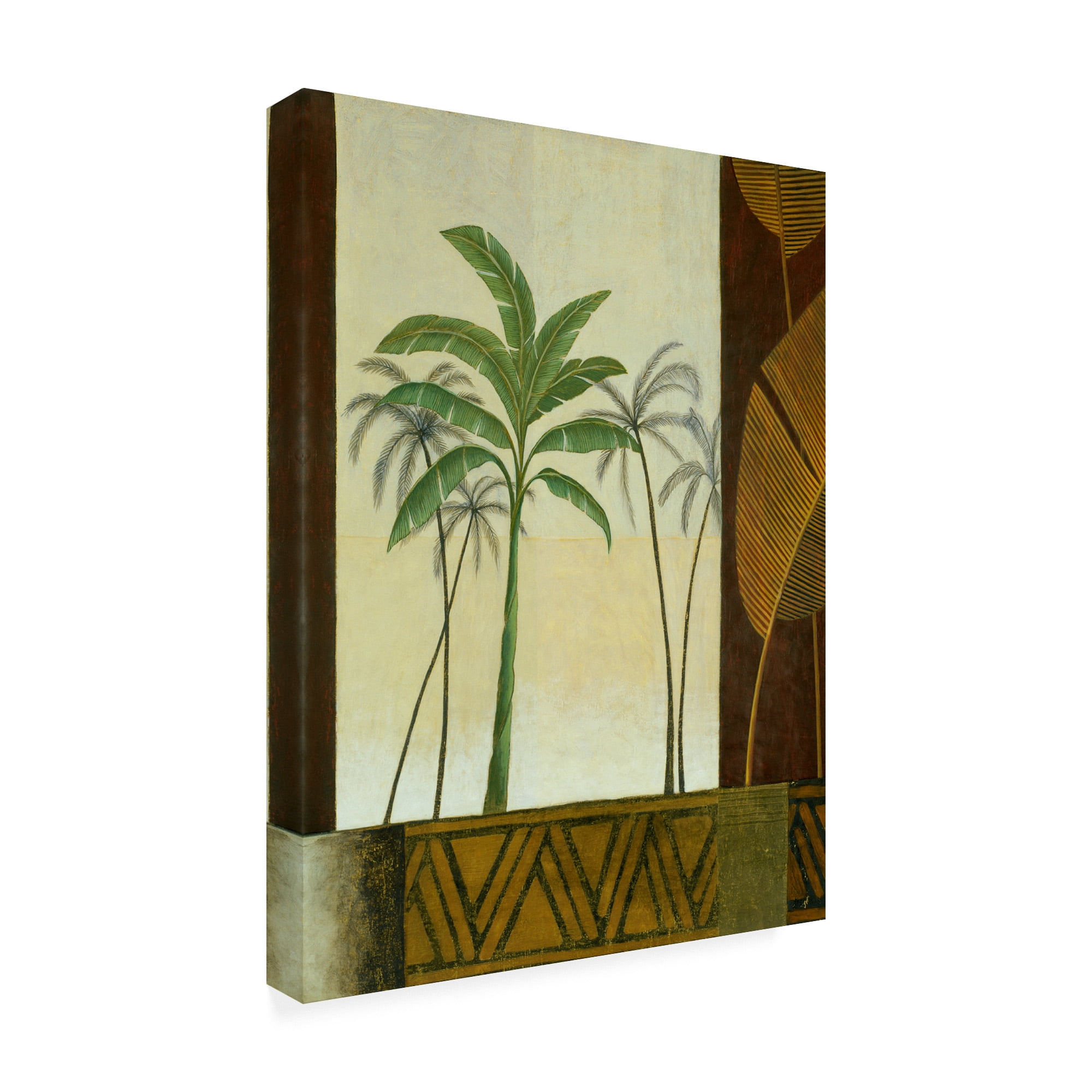 Trademark Fine Art 'Palm Trees And Leaves' Canvas Art by Pablo Esteban