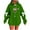 Green, variant on Plus Size Hoodies for Women Christmas Long Sleeve Sweatshirts Bow Drop Shoulder Tops Trendy Fall Clothes