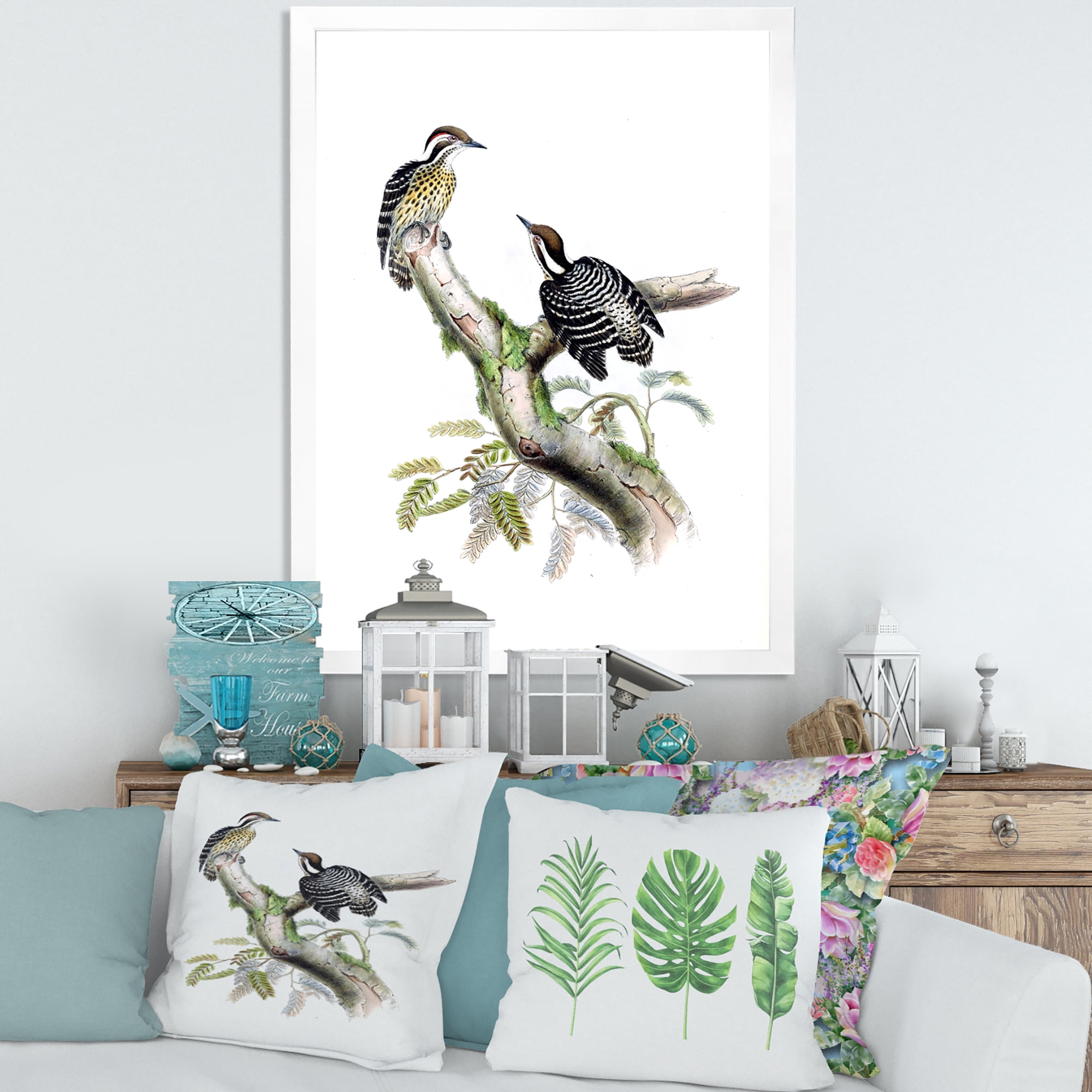 Designart 'Ancient Birds In The Wild VIII' Traditional Framed Art Print