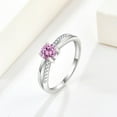 thumbnail image 4 of Inpasne Infinity Promise Ring for Her 925 Sterling Silver Engagement Ring Wedding Eternity Anniversary Statement Ring Pink Tourmaline Ring October Birthstone Jewelry Gifts for Women Size 9, 4 of 6