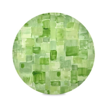 

Round Plate Mat 15.4x15.4 Inchesx4 Placemat Table Mat Kitchen Mat Coffee Mat Fabric Thick Strong Wear-Resistant Heat Resistance Green Square