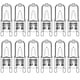 thumbnail image 1 of 12-pack g9 halogen lamps warm white clear capsule dimmable 33w 230v, 1 of 5