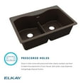 thumbnail image 7 of Elkay ELGLB3322WH0 Elkay Quartz Classic 33" x 22" x 9-1/2", Equal Double Bowl Top Mount Sink with Aqua Divide, White, 7 of 7