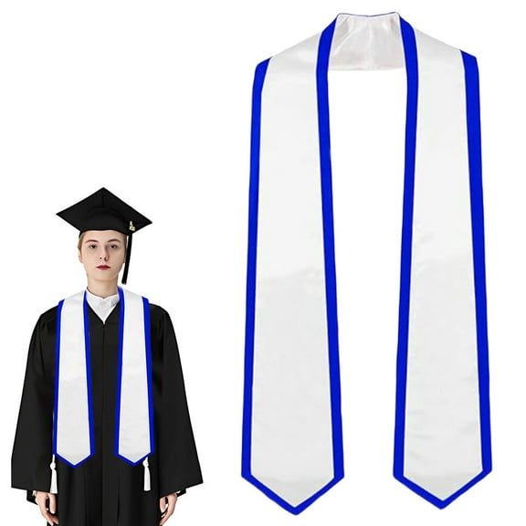 Event Decorations,Plain Graduation Honor Stole Classic End With Trim Unisex Adult 72" Long