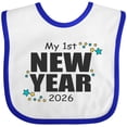 thumbnail image 3 of Inktastic My 1st New Year 2026 with Stars Boys or Girls Baby Bib, 3 of 4