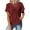 Red, variant on Patlollav Women Tees Under $10,Short Sleeve T-Shirt for Womens Casual Solid Round Neck Lace Patchwork Tops