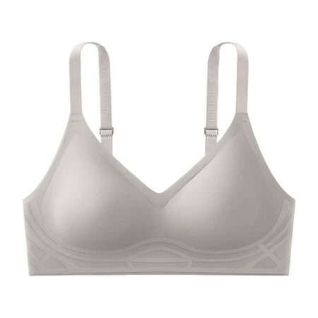 Zshosam Women s Bralettes Bras No Underwire Wireless Seamless Unlined Comfort Sports Bra(Gray M)